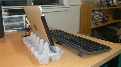 diy tablet stand for bed.